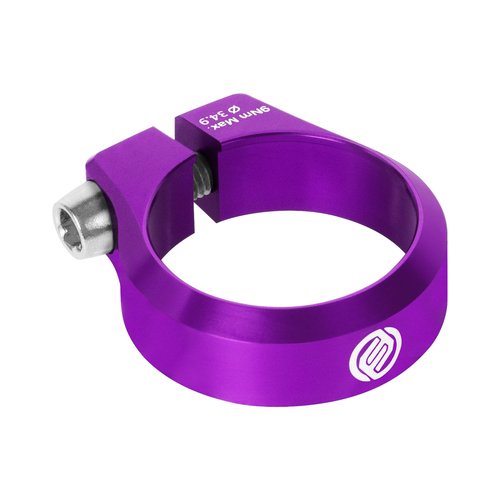 FIFTY-FIFTY Bike Seat Post Clamp, Aluminum Alloy Bicycle Seatpost Collar, 28.6/29.8/31.8/34.9/36.4/38.6mm Bicycle Seat Tube Clip for Most MTB, Road Bikes (34.9mm, Purple)