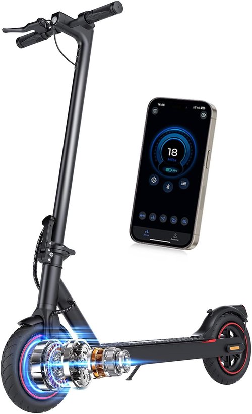 Electric Scooters | 500W Motor, 18 MPH Speed, 21 Miles Range - Durable 8.5'' Tires for Adults & Teens