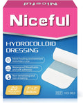 Skiennix Hydrocolloid Bandages - 20 Count Small Gel Dressings for Wound Healing | 2" x 2" Size