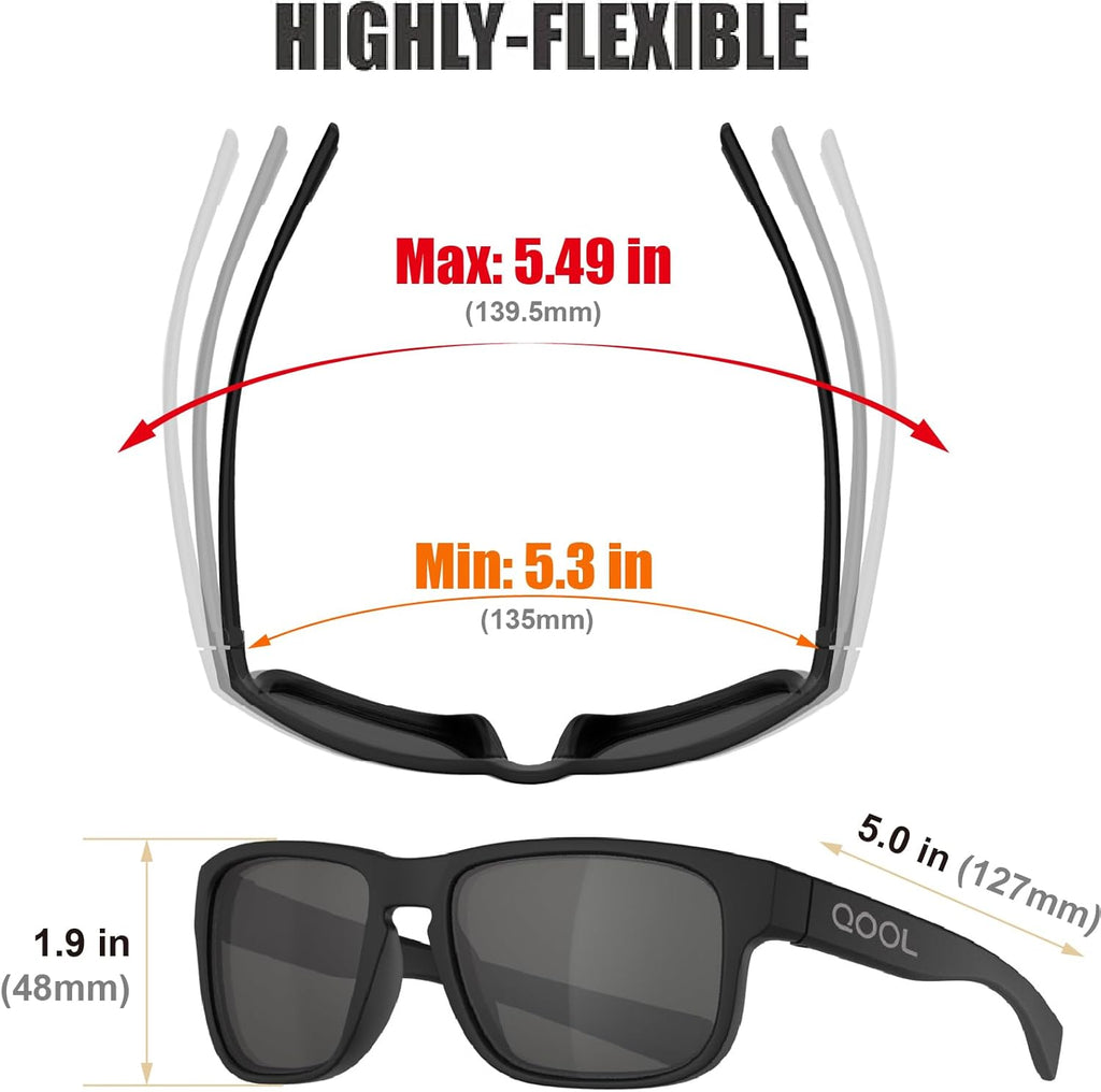 Qool Time | Floating Polarized Fishing Sunglasses - Saltwater Resistant Lenses, Durable Coating