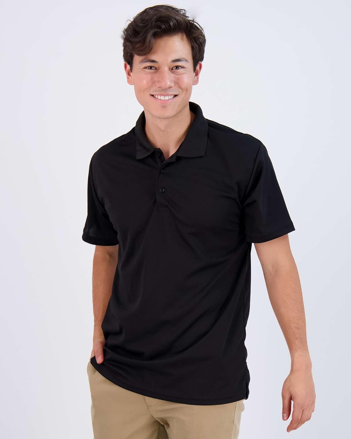 Real Essentials Men's Short Sleeve Golf Polo - Moisture-Wicking Casual Workout Shirt | Big & Tall
