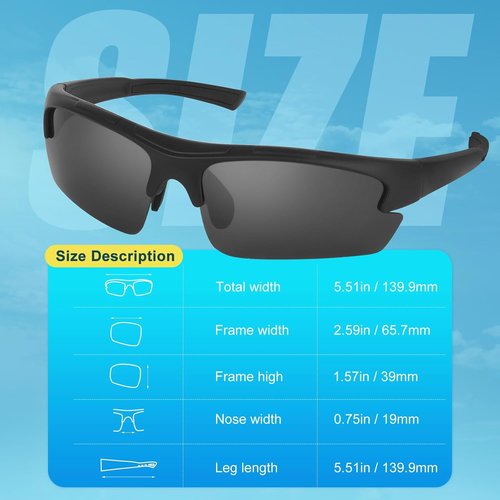 Duduma Polarized Sports Sunglasses - Superlight Frame for Men | Ideal for Fishing, Cycling, and Golf