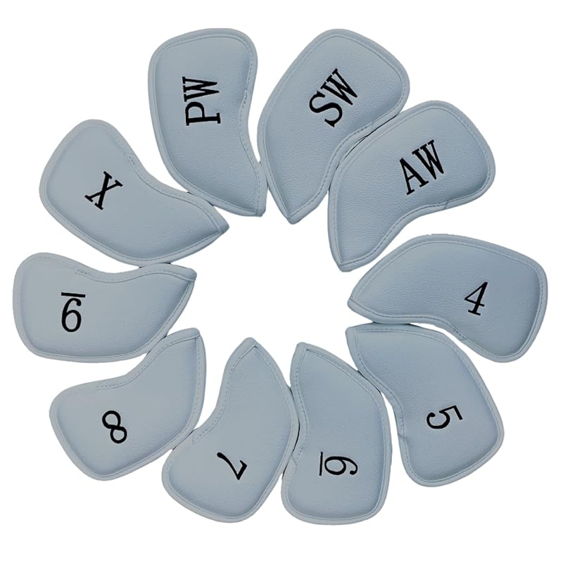 Callaway Magnetic Iron Headcovers Grey - 10 Piece Set for 4-PW, GW, SW & X