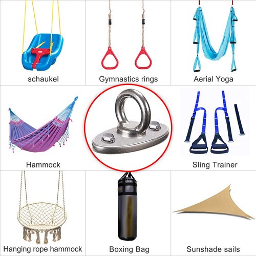 BeneLabel Wall Ceiling Mount Bracket for Suspension Strap Trainer, 2800lb Capacity, Body Weight Strength Training Systems, Aerial Yoga Swing & Hammock, Resistance Band, Battle Rope, Boxing Equipment