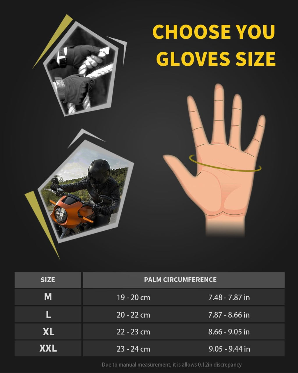Skiennix Tactical Gloves - Hard Shell Knuckle Protection | Leather Palm for Shooting & Motorcycle Sports