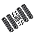 360 Tactical 7 Slots M-LOK Rail Section for M Lok Handguard Seven Slots Rail Picatinny Rail (Set of 4 Pieces- Black)