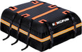 Kingfun Car Rooftop Cargo Carrier - Waterproof 15 Cu Ft Roof Bag for All Vehicles | Includes Anti-Slip Mat & 8 Straps