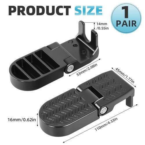 Shwsed 2PCS Bike Foot Pegs, Aluminium Alloy for Bicycle Pegs, Non-Slip Ebike Pegs for Passenger, Folding Bike Rear Pedals for E-Bike, Mountain Bike,Road Bike, BMX Accessories