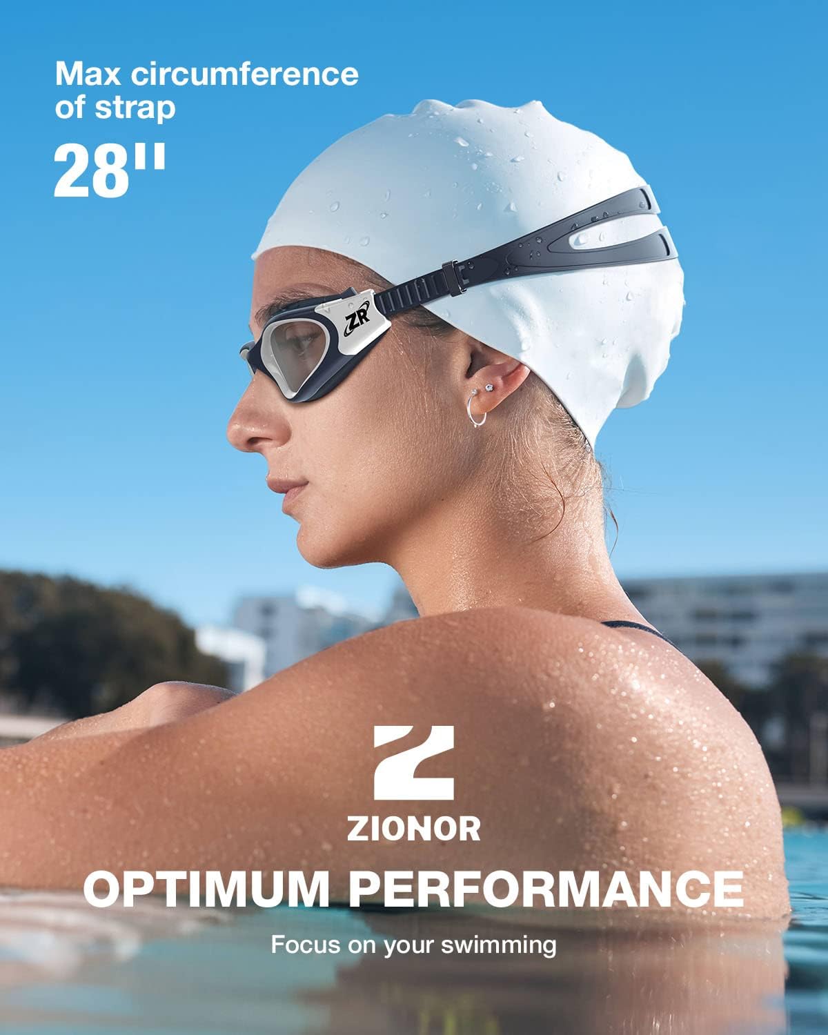 ZIONOR Swim Goggles - Upgraded G1 Polarized Anti-Fog Design for Adults | Perfect for Men & Women