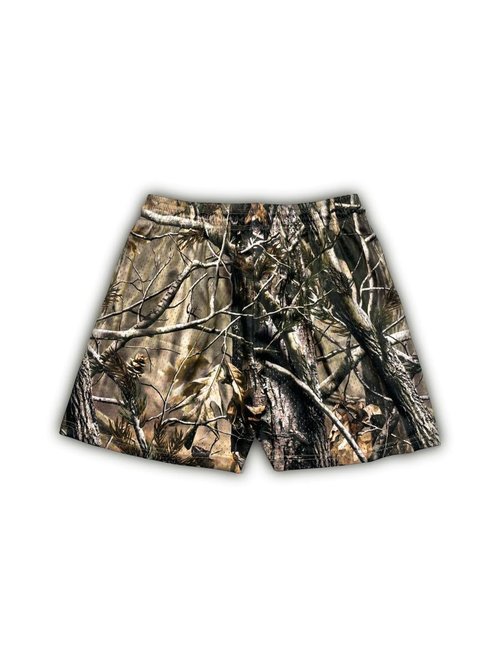Sooluness Mesh Real Tree Camo Basketball & Beach Shorts Summer Clothes Streetwear Outfits Sports Running Gym Workout (US, Alpha, X-Large, Regular, Regular, Brown)