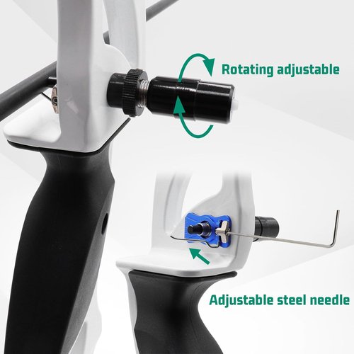 Archery Arrow Rest - Adjustable Aluminum Magnetic Plunger with Pressure Button for Recurve & Longbow