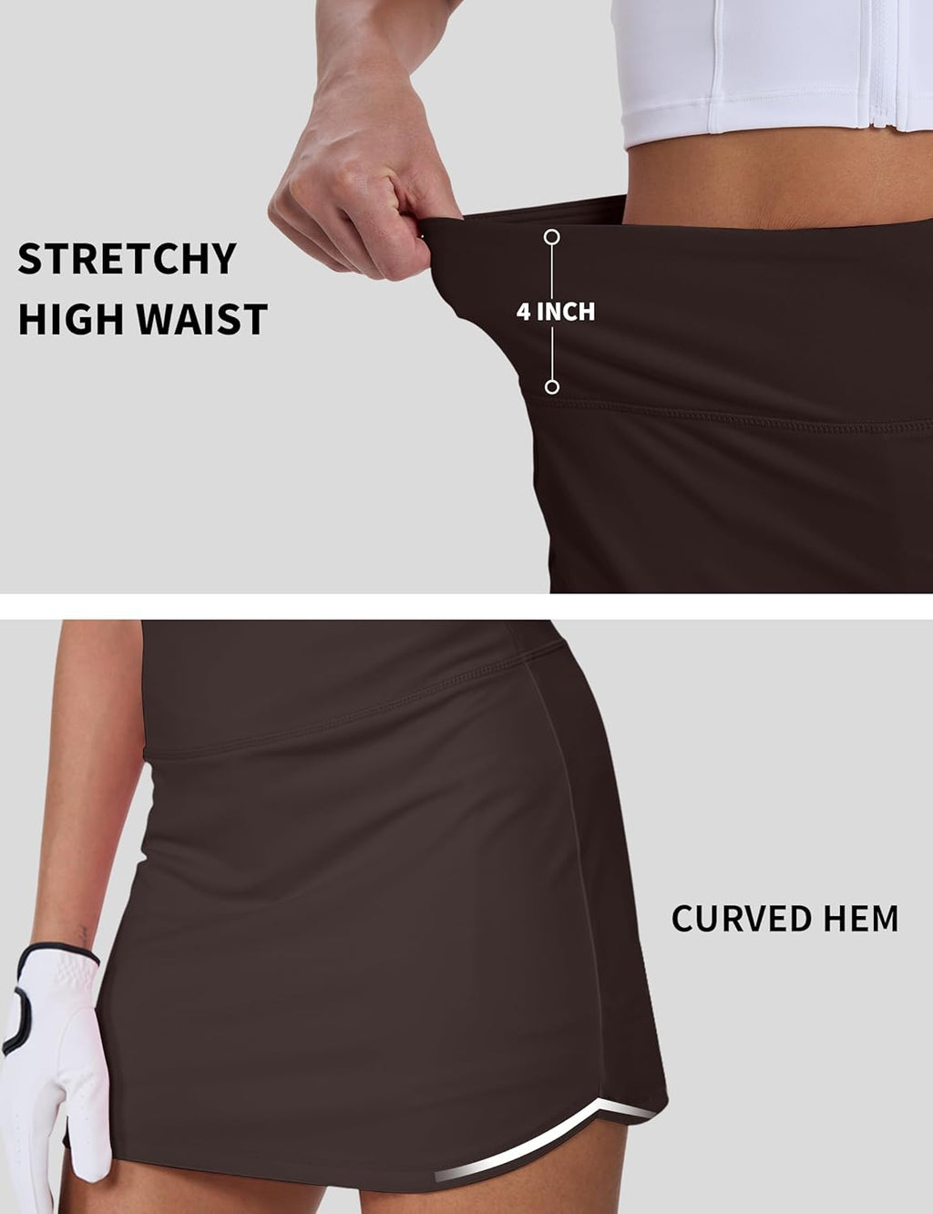 Skiennix Women's Golf Skirt | High-Waisted Tennis Skorts with Pockets for Athletic Workouts