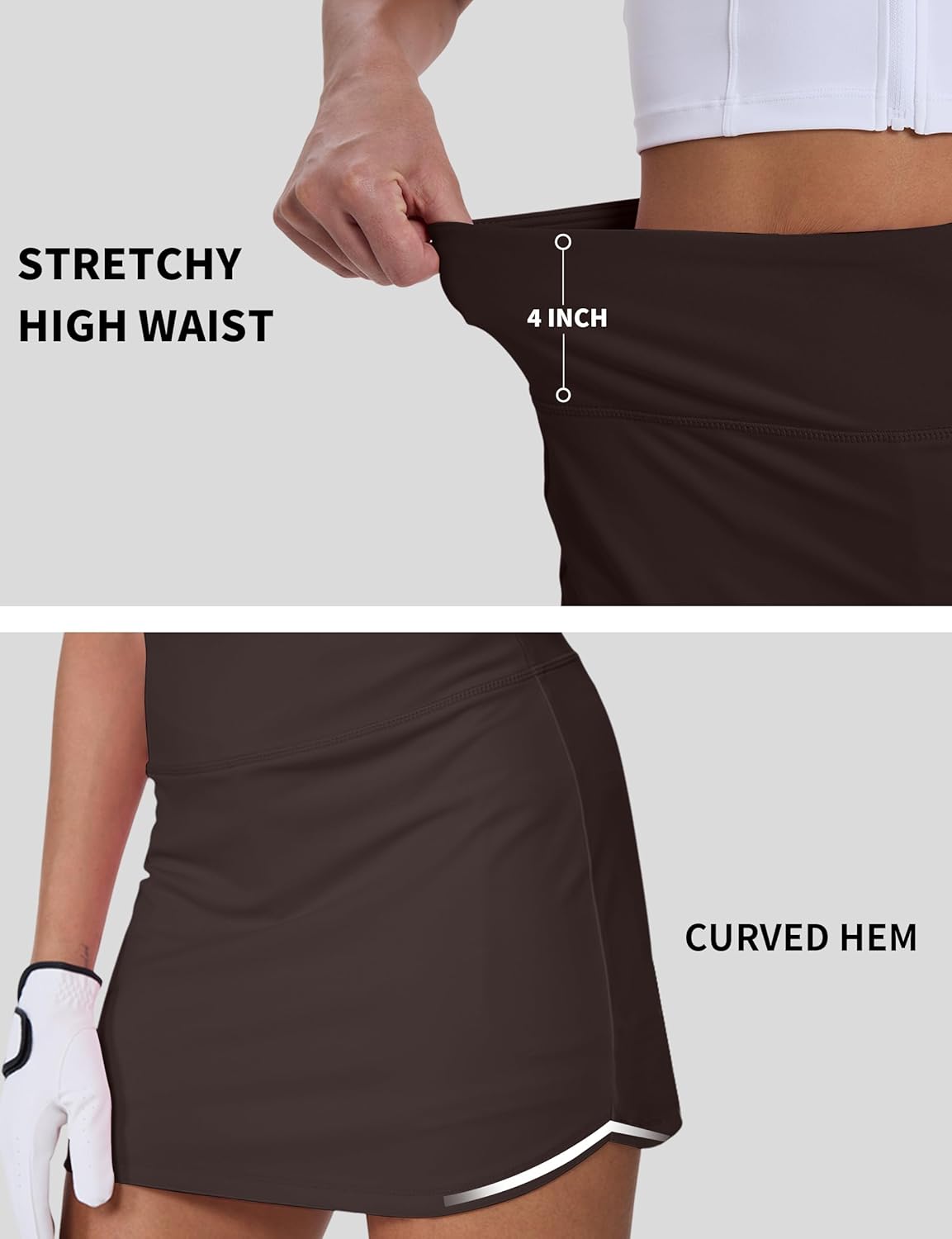 Skiennix Women's Golf Skirt | High-Waisted Tennis Skorts with Pockets for Athletic Workouts