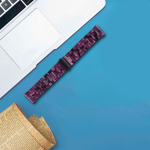 FitTurn Resin Bracelet Compatible with Hero Band III,FITVII,Donerton, Misfit Vapor,Popglory, KALINCO,CanMixs P22, AGPTEK LW31 Band for Women Replacement Bracelet Strap Metal Stainless Steel Buckle