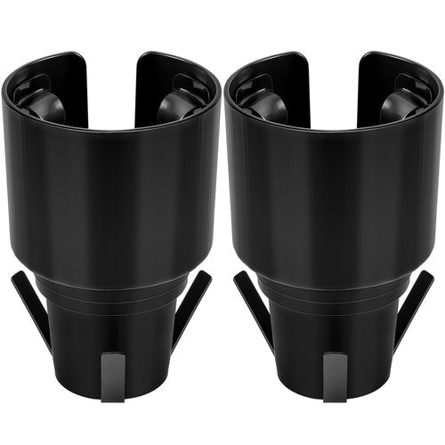 2 Pack Universal Golf Cart Cup Holder for 1 lb Portable Propane Heater, Fits 18-40 oz Water Bottles, Anti-Tip Design, Compatible with Yamaha, EZGO, and Club Car, Outdoor Essential Accessory, Black