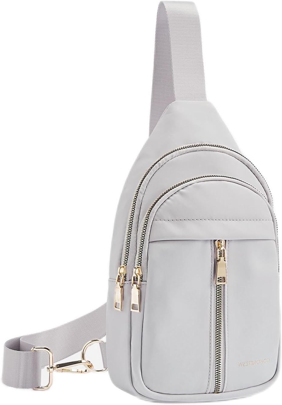 Westbronco Small Sling Bag - Lightweight Nylon Crossbody Backpack for Travel & Daily Use