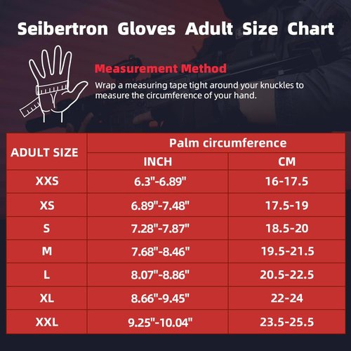 Seibertron S.O.L.A.G-T Tactical Three Fingerless Gloves - Durable Water Resistant Gloves for Sports and Outdoor Adventures Black S