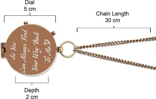 So You Can Always Find Your Way Back to Me” Engraved Brass Compass – Vintage Pocket Compass with Chain & Leather Case | Gift for Son, Daughter, Him, Her | Graduation, Anniversary