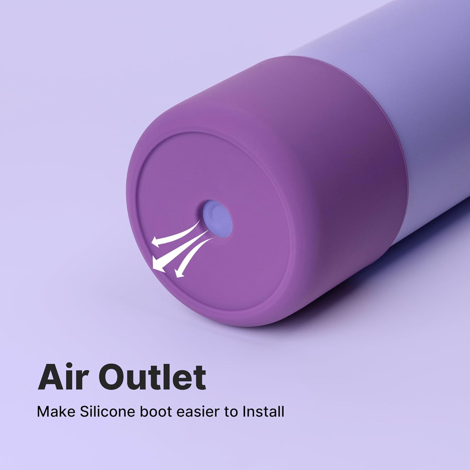 Owala Silicone Water Bottle Boot - Anti-Slip Protective Sleeve for 40 oz Stainless Steel Bottle | Purple