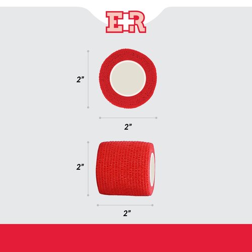 Ever Ready First Aid Self Adherent Cohesive Bandages 2" x 5 Yards - 12 Count, Rainbow Colors
