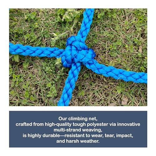 Kids Climbing Net Navy Blue 3ft x 6ft Heavy-Duty Indoor Outdoor Play Equipment