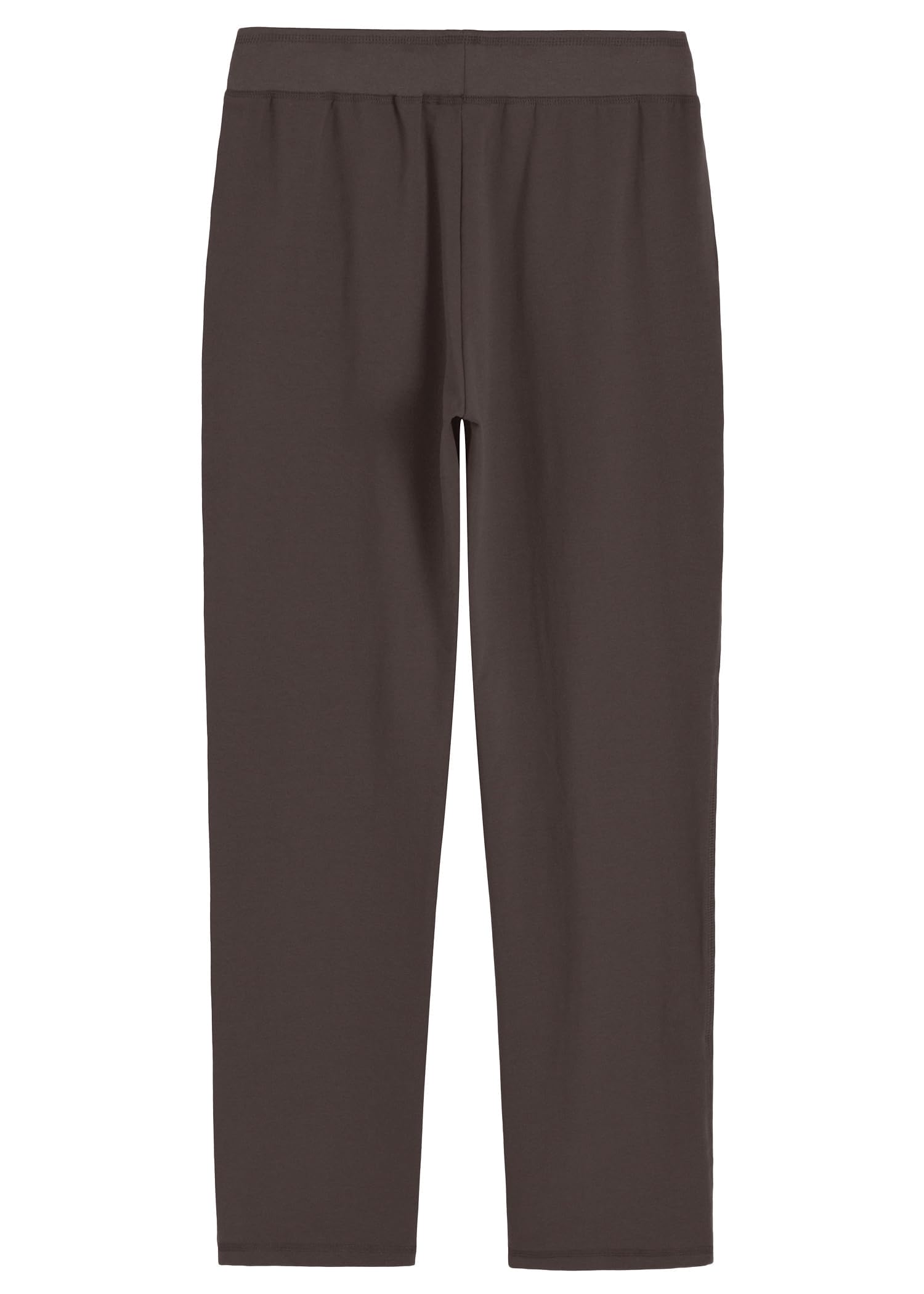 Weintee Women's Petite Cotton Sweatpants with Pockets L Brown