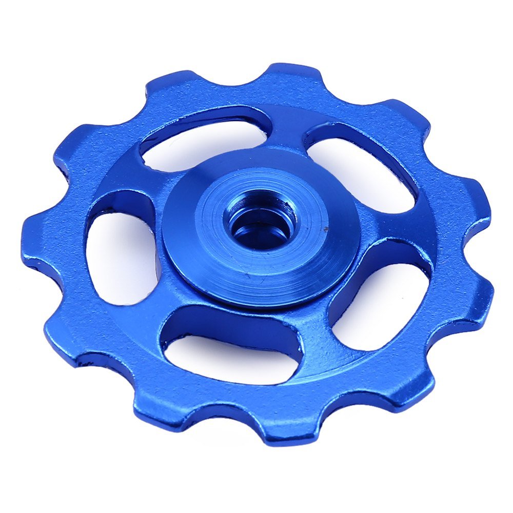 Stylrtop 2 pcs Bike 11T Aluminum Sealed Bearing Jockey Wheel Rear Derailleur Pulleys Fit Shimano SRAM (Blue)
