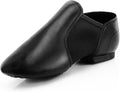 Keemi Black Jazz Shoes - Leather Non-Slip Dance Shoes for Girls & Boys | Unisex Kids Sizes