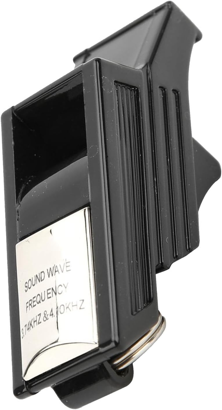 Skiennix Sports Whistle - Basketball Referee & Training Tool | Emergency Lifesaving (Black/Silver)