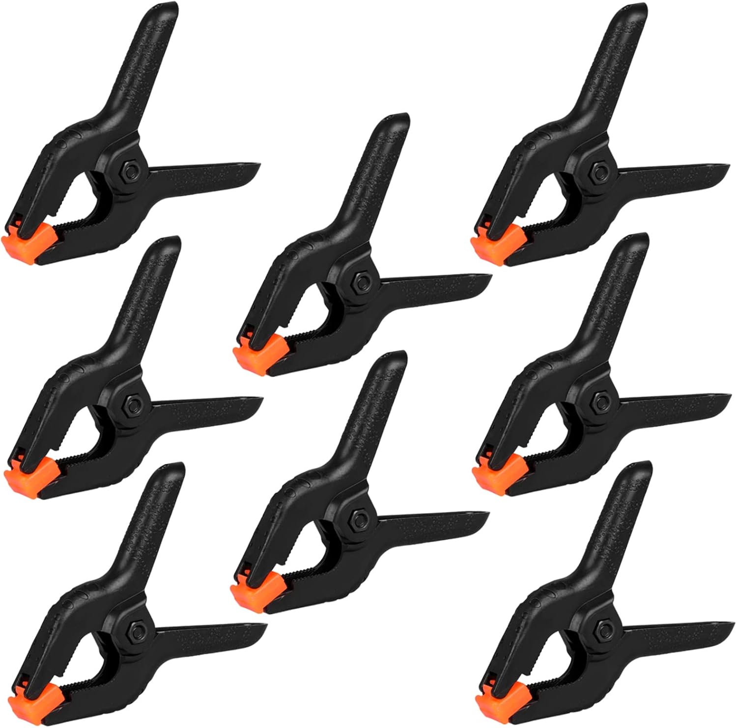 Skiennix 12 Pack Plastic Spring Clamps - 3.5 Inch Heavy Duty Clips for Crafts & Photography (Black)