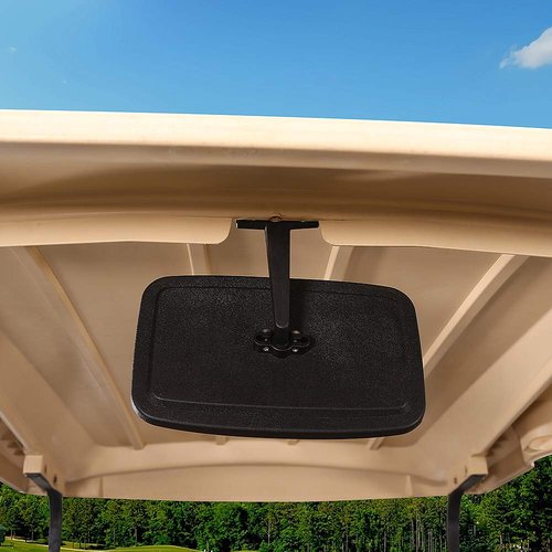 10L0L Universal Adjustable Golf Cart Convex Rear View Mirror for EZGO, Yamaha, Club Car
