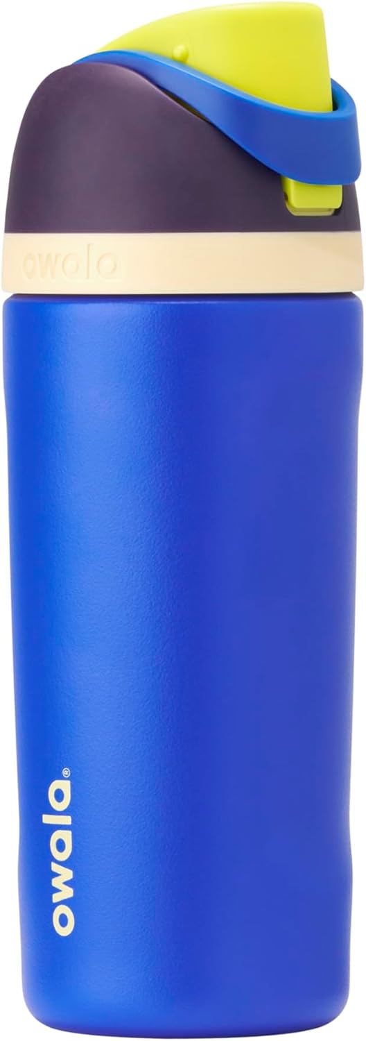 Owala Kids FreeSip Insulated Stainless Steel Water Bottle - BPA-Free, 16 oz, Celestial Sphere for Sports & Travel