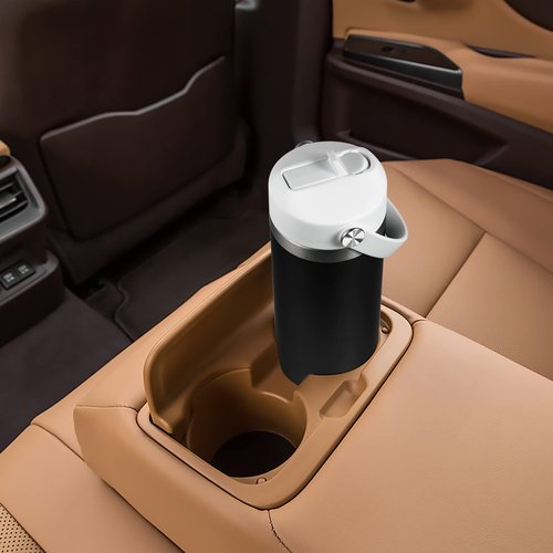 Straw lid for Yeti Rambler 18 26 36 64 oz, Lid with Straws and Flexible Handle, Replacement Cap for Yeti 18oz 26oz 36oz 64oz Rambler Water Bottle Straw Cap, White