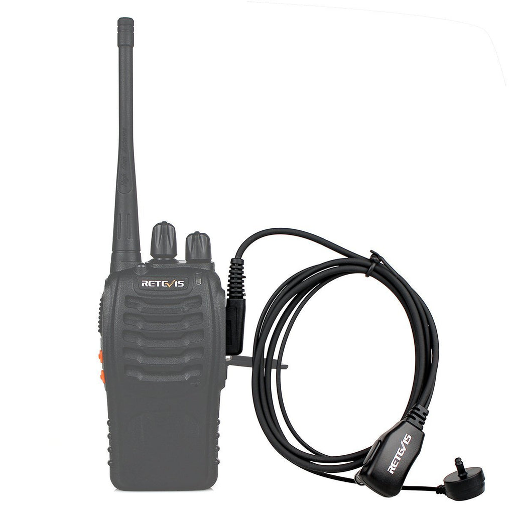 Retevis Walkie Talkie Earpiece with Mic, Comfortable Acoustic Tube, for RT22 RT68 RT21 H-777 RT86A, Compatible with Kenwood, Baofeng BF-888S/BF-T26, Pxton Walkie Talkies, Surveillance Headset(2 Pack)