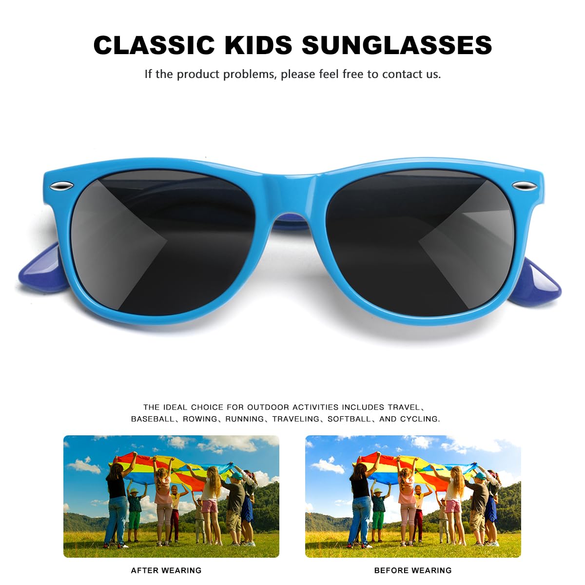 AWGSEE Kids Polarized Sunglasses UV400 Protection Toddler Sun Glasses for Boys Girls Shades