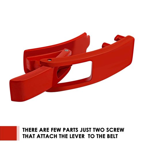 Replacement Lever Buckle Lever Weightlifting Power Belts Compatible with most 10 MM & 13 MM Lever Belts Powerlifting Strongman CrossFit Weight Training Squats (Red)