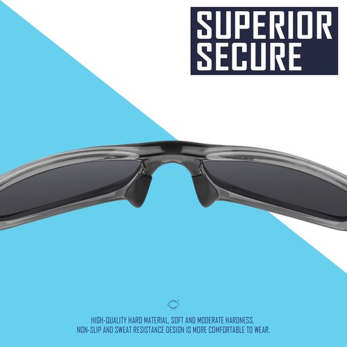 SAUCER Replacement Nose Pieces Pads for Oakley Fives Squared OO9238 Sunglass - Black Hard Base Standard Fit