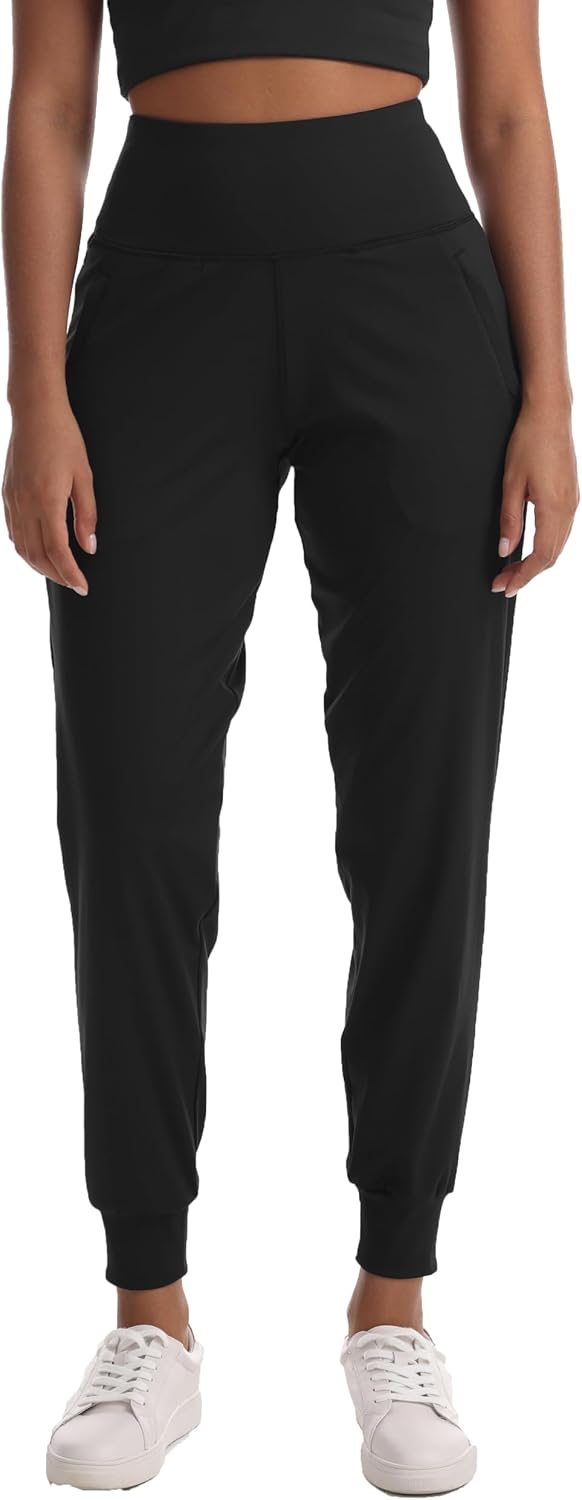 Skiennix Women's Joggers - Lightweight High-Waisted Athletic Pants with Pockets for Yoga & Gym