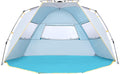 WolfWise Beach Tent for 4-5 People - UPF 50+ Sun Protection, Portable & Windproof, Large Blue Canopy