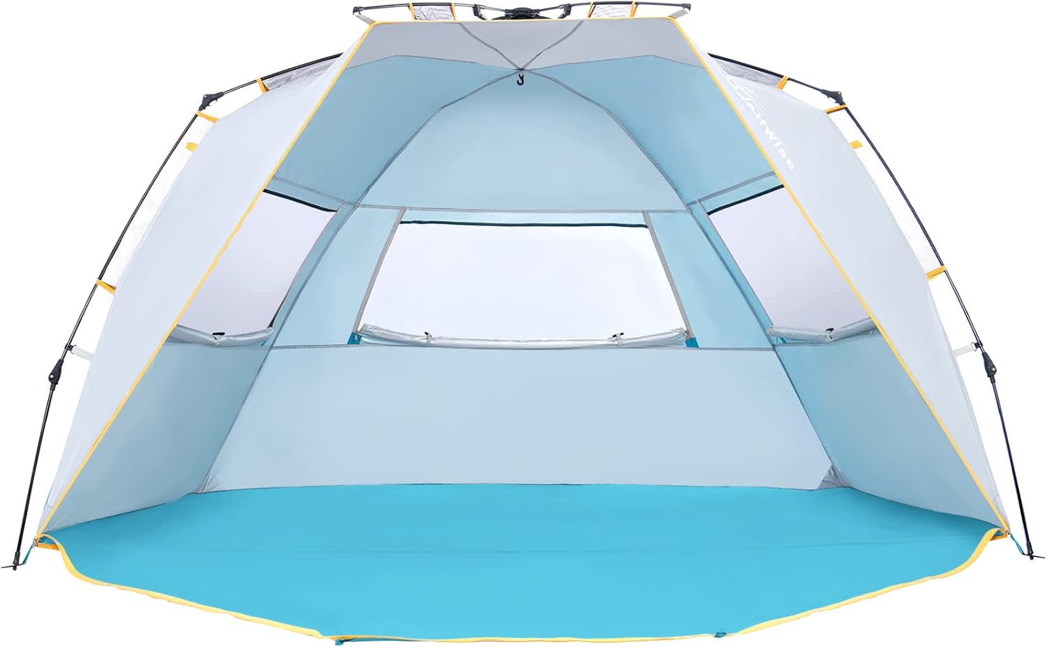 WolfWise Beach Tent for 4-5 People - UPF 50+ Sun Protection, Portable & Windproof, Large Blue Canopy
