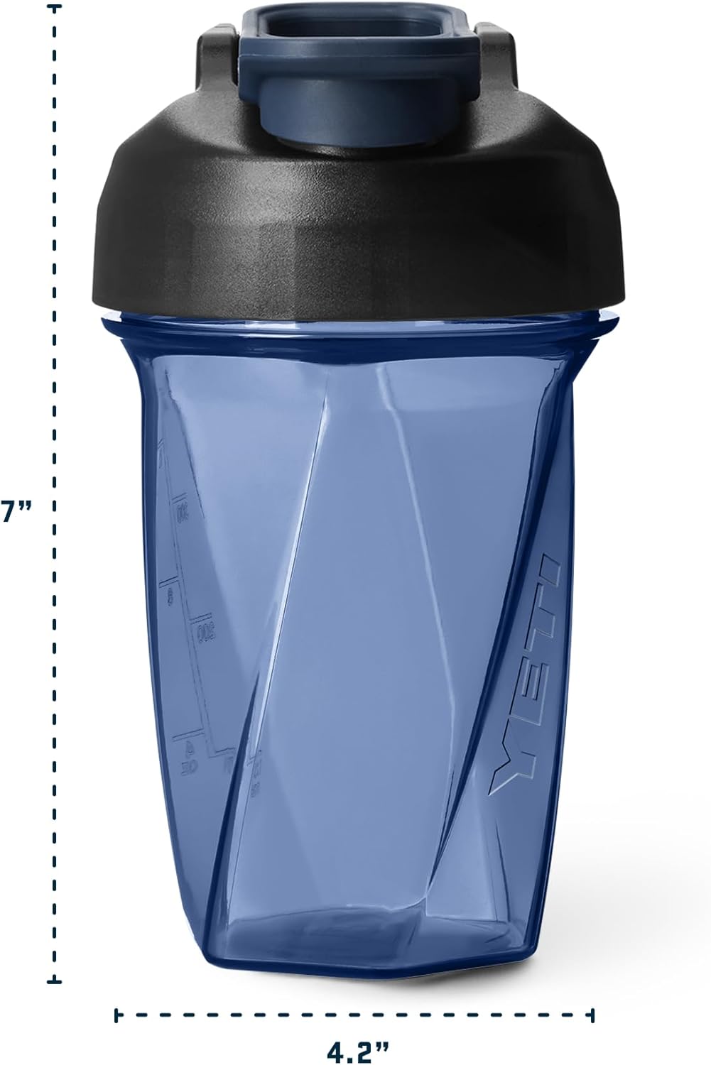 YETI Yonder Helimix Vortex Blender Shaker Bottle - 20oz | Portable Protein Drink Cup | Dishwasher Safe, Clear