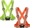 Skiennix High Visibility Reflective Vest - Adjustable Safety Gear for Running, Walking, and Night Cycling