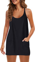Panadila Women's Summer Mini Dress - Sleeveless V-Neck Sundress with Pockets | Athletic Style