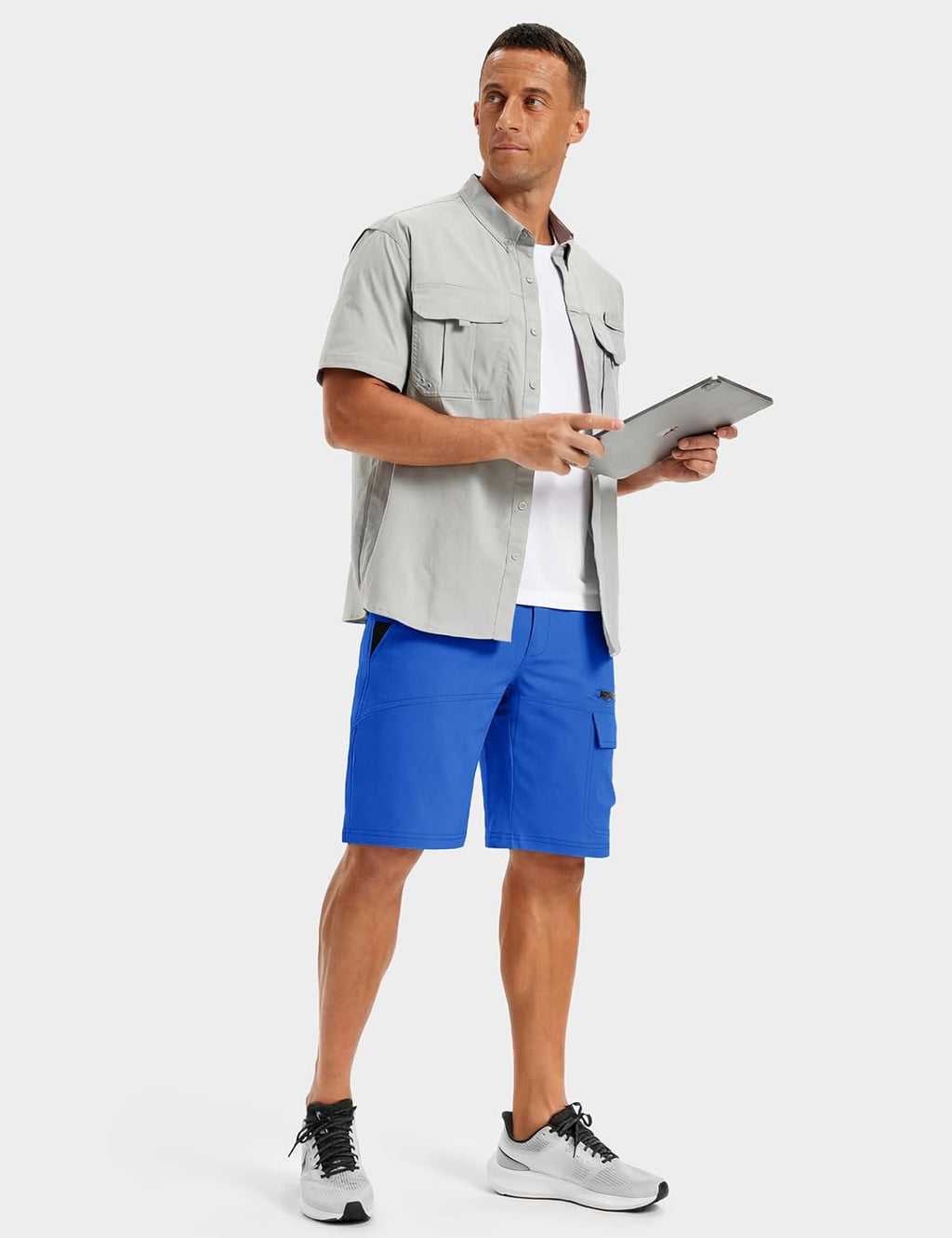 TACVASEN Men's Quick-Dry Outdoor Cargo Shorts - Water-Resistant Casual Hiking Shorts