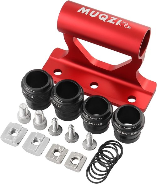 MUQZI Bike Fork Mount - Thru-Axle Holder for MTB & Road Bikes | 20x100mm/20x110mm, Red