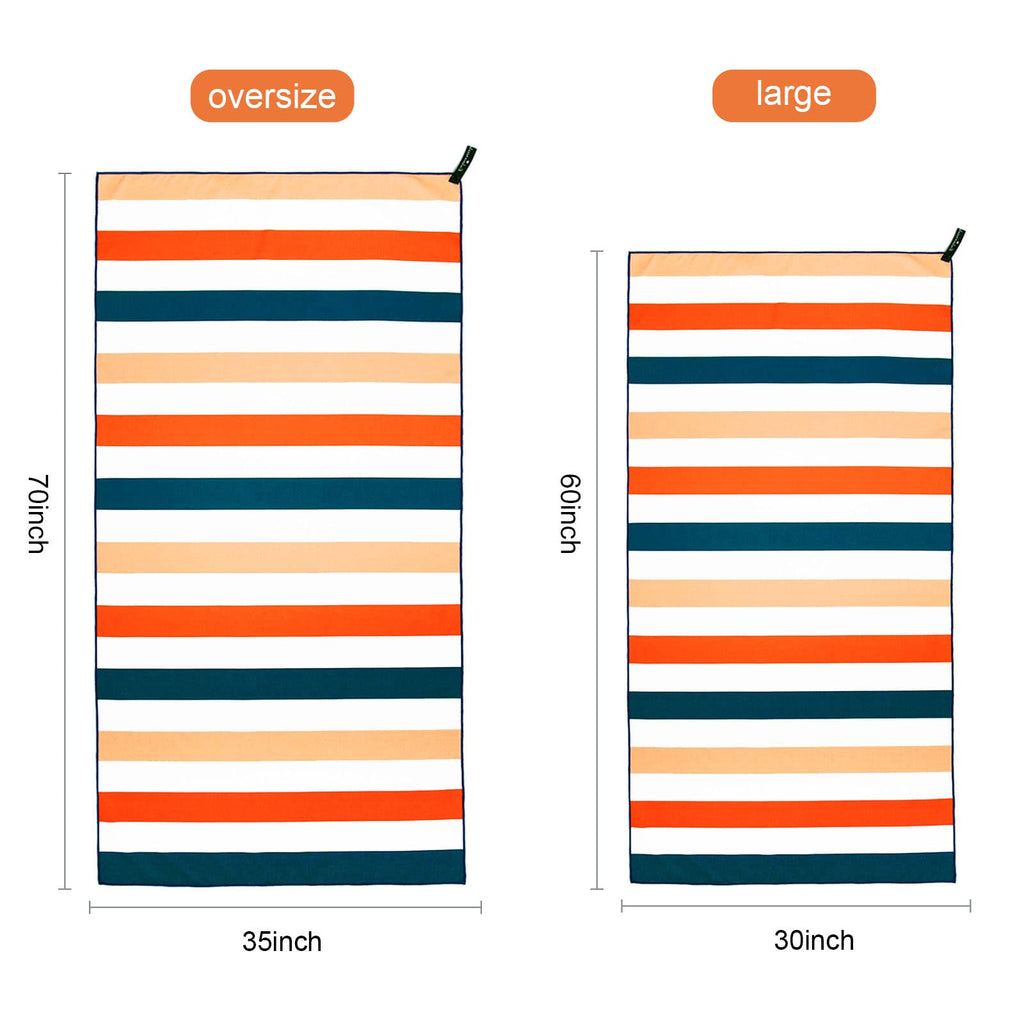 Exclusivo Mezcla 4 Pack Microfiber Quick Dry Beach Towels, Large Lightweight Sandfree Pool Towels for Swimming Camping Travel with Bag (Multi, 30x60 Inches)
