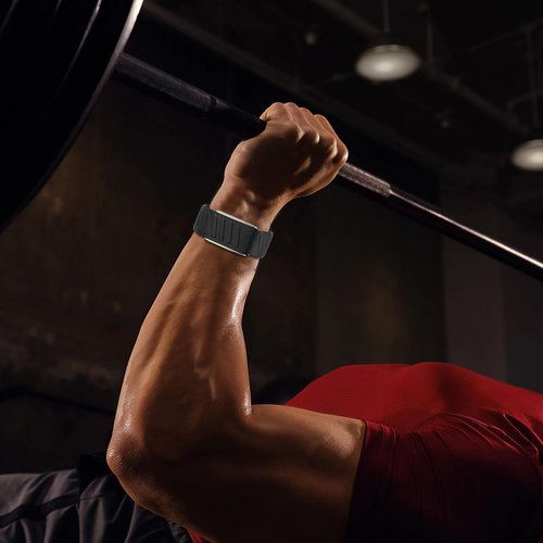 surundo Silicone Sport Band Compatible with Whoop 4.0 Band Strap Men Women, Soft Breathable Sport Adjustable Waterproof Replacement Wristbands Straps for Whoop 4.0 Bands