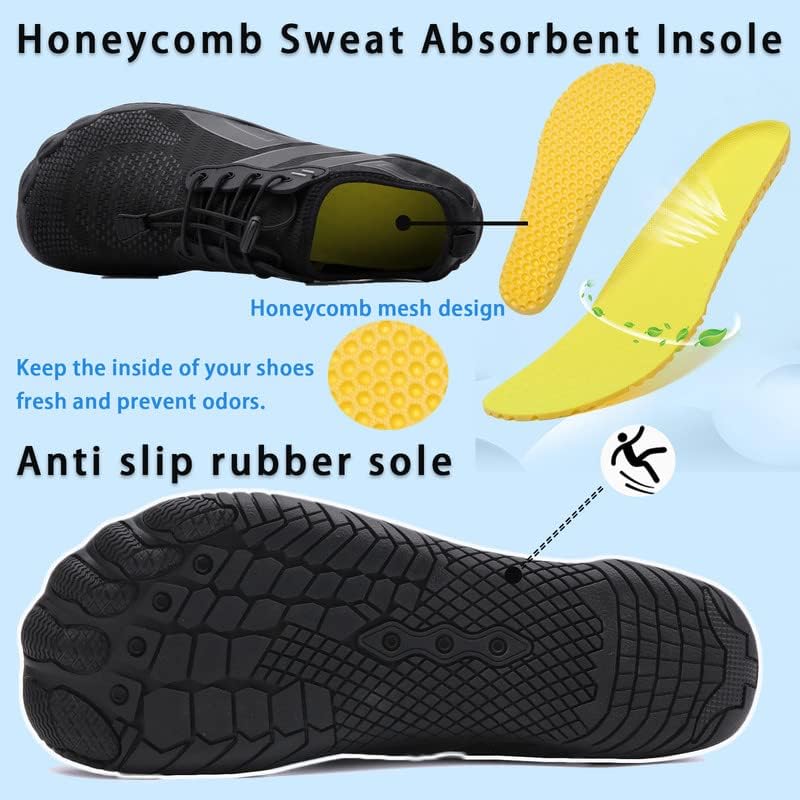 Skiennix Water Shoes - Quick Dry Barefoot Aqua Shoes for Men & Women | Ideal for Beach, Pool, Hiking, and Water Sports