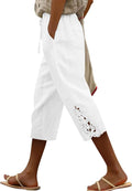 ONLYSHE Women's Capri Pants - Lightweight Cotton Linen Trousers with Pockets | XS-3XL Sizes