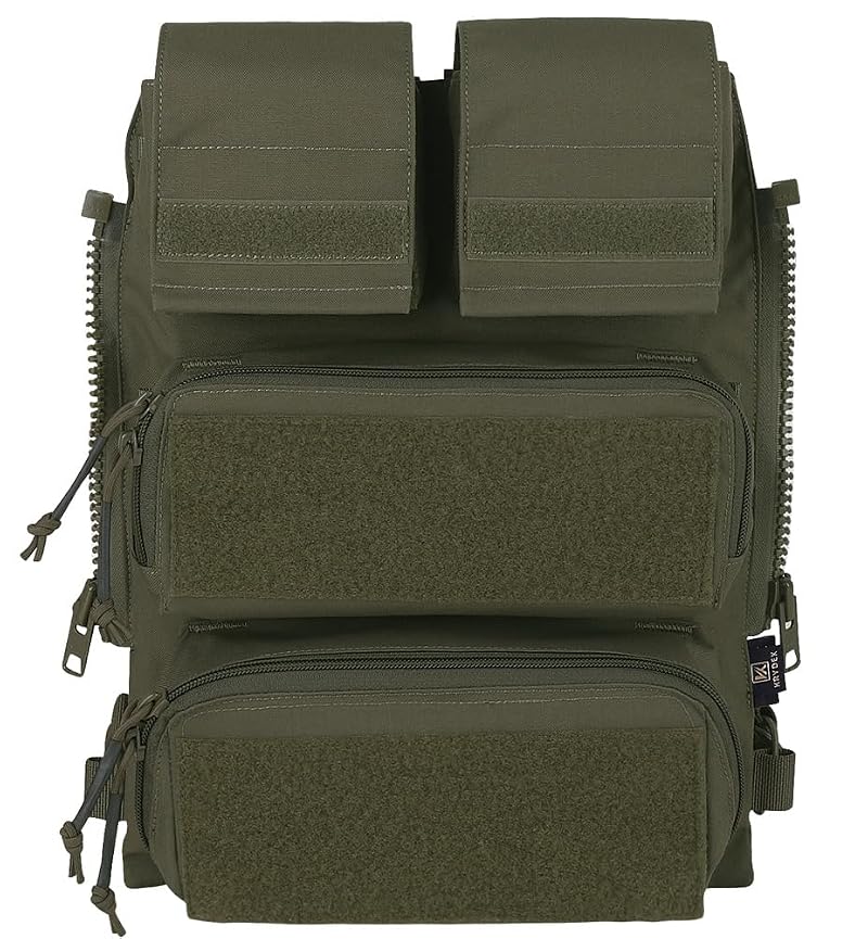 KRYDEX RG Tactical Modular Zip On Backpack for JPC2.0 CPC AVS Vest - Zipper Molle Back Panel